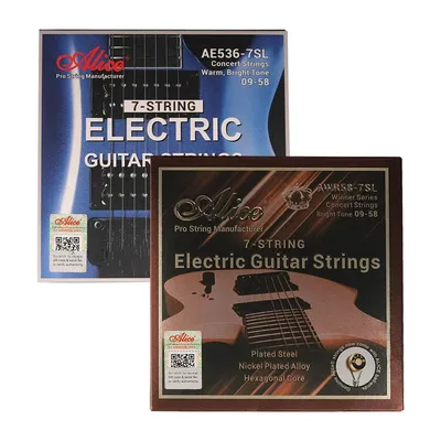 Alice 7-String Electric Guitar Strings Set from E-1st to B-7th Super Light 09-58 Guitar Accessory