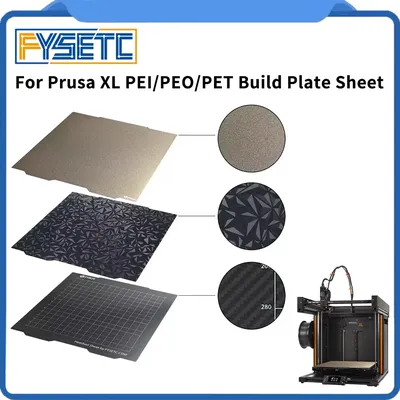 For Prusa XL 365*365mm Build Plate Texture PEI Smooth PEO PET Steel Sheet High Temperature