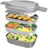 contenitore per il pranzo 1900 ml, contenitore per il pranzo bento box back to school con 5 scomparti, contenitore per il pranzo a tenuta stagna sostenibile con cucchiaio, contenitore per il pranzo