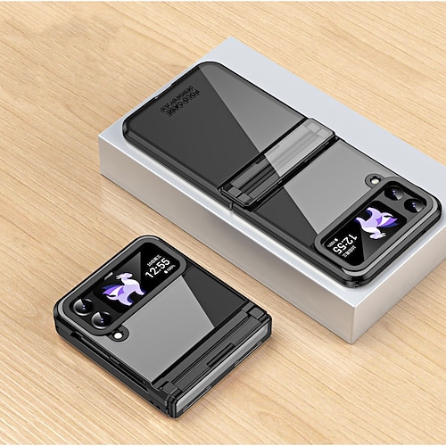 Handy Hülle Handyhüllen Für Samsung Galaxy Z Flip 6 Z Flip 5 Z Flip 4 Z Flip 3 Rückseite Transparent Ultradünn Einfarbig ABS PC Image