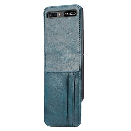 Handy Hülle Handyhüllen Für Samsung Galaxy Z Flip 7 Z Flip 6 Z Flip 5 Z Flip 4 Z Flip 3 Ganzkörperhülle Staubdicht Stoßfest Einfarbig PU-Leder Image