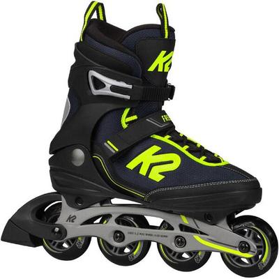 K2 Herren Inlineskates "Freedom", Größe 36 ½ in Dunkelgrau/Gelb/Schwarz