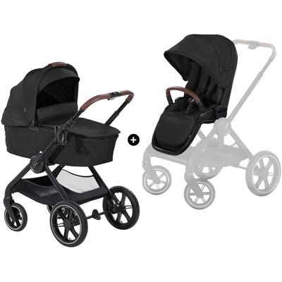 Kombi-Kinderwagen HAUCK "Walk N Care Air Set, black" schwarz Baby Kinderwagen belastbar bis 22 kg