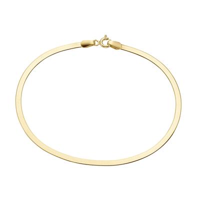 Armband LUIGI MERANO "Heringbonekette, Gold 375", gold, Armbänder, 19cm, Gelbgold 375