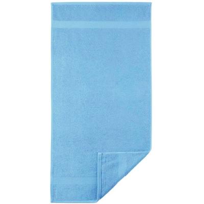 Handtuch EGERIA "Diamant", blau (hellblau), B:50cm L:100cm, Frotteevelours, Obermaterial: 100% Baumwolle, Handtücher (Packung), Uni Programm mit schmaler Bordüre, 100 % Baumwolle Image