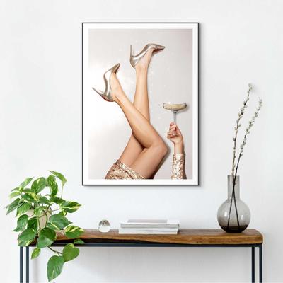 Bild mit Rahmen REINDERS "Celebrate Good Times", gold (farbe bild(er): gold), B:50cm H:70cm T:1,6cm, Holzwerkstoff, Bilder Image