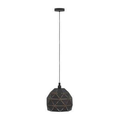 EGLO Hängeleuchte "ROCCAFORTE", schwarz (schwarz, gold), Ø 30,00cm H: 110,00cm, Lampen, Pendelleuchte, Metall in Schwarz