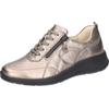 Sneaker WALDLÄUFER "KALEA", Damen, Gr. 6,5, braun (bronzefarben), Leder, metallic, sportlich, Schuhe Sneaker, Komfortschuh, Halbschuh, Schnürschuh mit Reißverschlüssen, K-Weite
