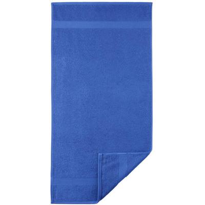 Handtuch EGERIA "Diamant", blau (royalblau), B:50cm L:100cm, Frotteevelours, Obermaterial: 100% Baumwolle, Handtücher (Packung), Uni Programm mit schmaler Bordüre, 100 % Baumwolle Image