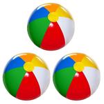 Pack de 3 ballons de plage gonflables 12 pour enfants - jouets les tout-petits, jeux de piscine, jouet couleur arc-en-ciel classique