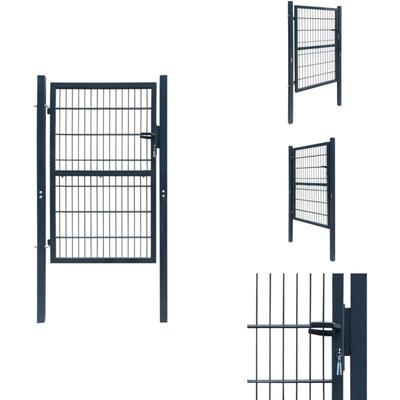 Vidaxl - Zauntor Stahl 106x248 cm Anthrazit - Gartentor - Zaun - Stahltür - Metalltor - Sichtschutz Image