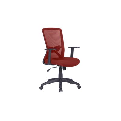 Chefsessel mit Wippmechanik & gebremsten Rollen, H95,5-103 cm, rot