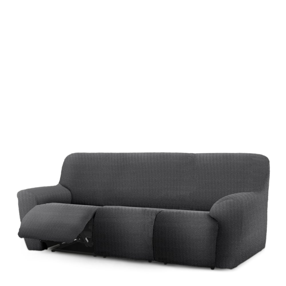 Copridivano relax estensibile 3 posti x 3 grigio scuro 140 - 300 cm