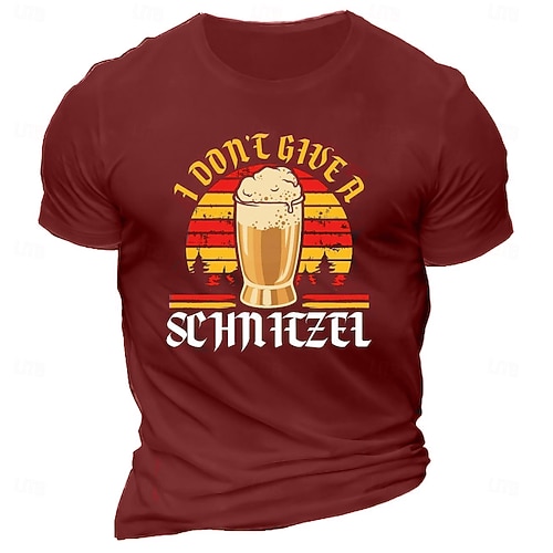 Cosplay Kostüm T-Shirt Druck Bayerisch Deutsch T-Shirt Ärmel Klassisch Streetstyle für Herren Erwachsene Heißprägen für Karneval Oktoberfestbier Party Alltagstauglich Image
