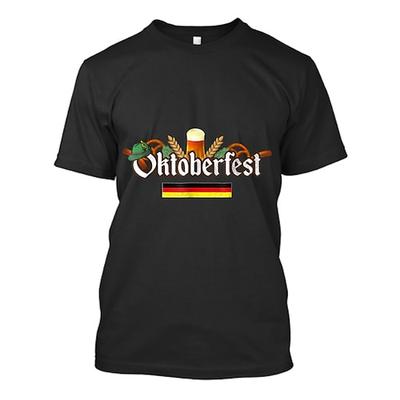Bier Cosplay Kostüm T-Shirt-Ärmel Bedruckt Klassisch Streetstyle Für Paar Herren Damen Erwachsene Karneval Oktoberfestbier Heißprägen Party Casual Image