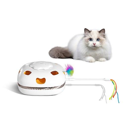 Kau-Spielzeug Federnspielzeug Interaktives Spielzeug Quietschen Spielzeug Katzenminze Spielzeug Katzen Kätzchen 1 Set LED Langlebig Automatisch USB-Ladegerät Haustierübung Kunststoff Geschenk