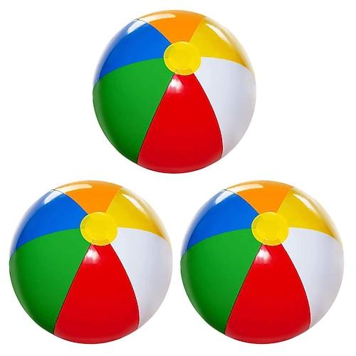 3er-Pack aufblasbare 12-Wasserbälle für Kinder - Spielzeug Kleinkinder, Pool-Spiele, Spielzeug klassische Regenbogenfarbe