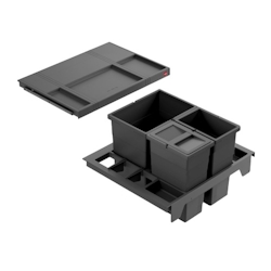 Hailo Abfallsammler 3620651 Separato-K 600 Einsatz 2x 8,5 + 18 Liter Dunkelgrau Image