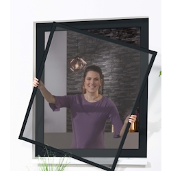 CULEX Fensterbausatz Master SLIM 130x150cm anthrazit Pollenschutzgewebe 100690707-VH Image