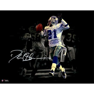 Signiertes 11 x 14 Zoll großes Spotlight-Foto von Deion Sanders, Dallas Cowboys Image