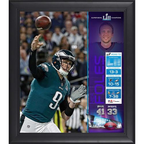 Nick Foles Philadelphia Eagles, gerahmte 15 x 17 Zoll Super Bowl LII Champions Collage