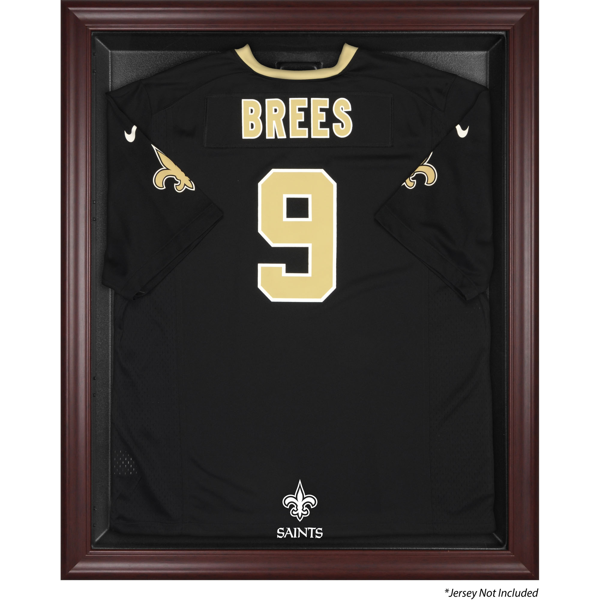 Vitrine mit Mahagoni-Rahmen für New Orleans Saints-Trikots Image
