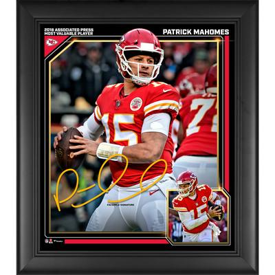 Patrick Mahomes Kansas City Chiefs 2018 NFL MVP, gerahmte Collage, 15 x 17 Zoll, Faksimile-Signatur Image