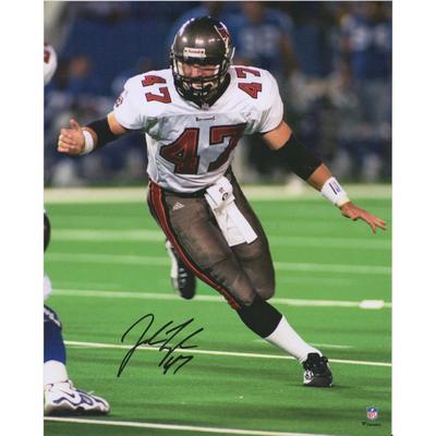 John Lynch, Tampa Bay Buccaneers, signiertes Rushing Passer-Foto, 16 x 20 Zoll Image