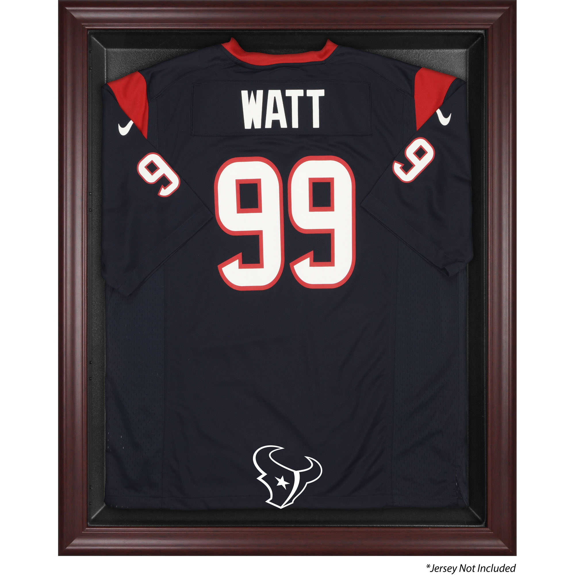 Trikotvitrine der Houston Texans mit Mahagonirahmen Image