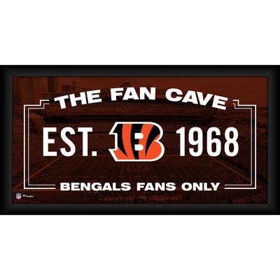 Cincinnati Bengals – Gerahmte Fan-Cave-Collage, 25,4 x 50,8 cm Image