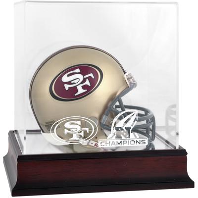 San Francisco 49ers 2019 NFC Champions Mini-Vitrine mit Mahagoni-Logo Image