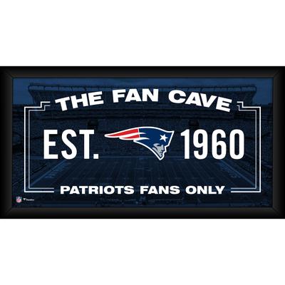 Gerahmte Fan-Cave-Collage der New England Patriots, 25,4 x 50,8 cm Image