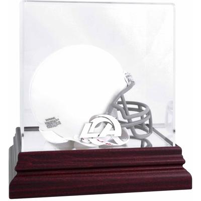 Mini-Vitrine mit Teamlogo des Los Angeles Rams-Helms aus Mahagoni Image