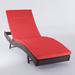 Santiago Chaise Lounge by BrylaneHome in Brown Geranium Chaise Lounge w/ free chaise cushion