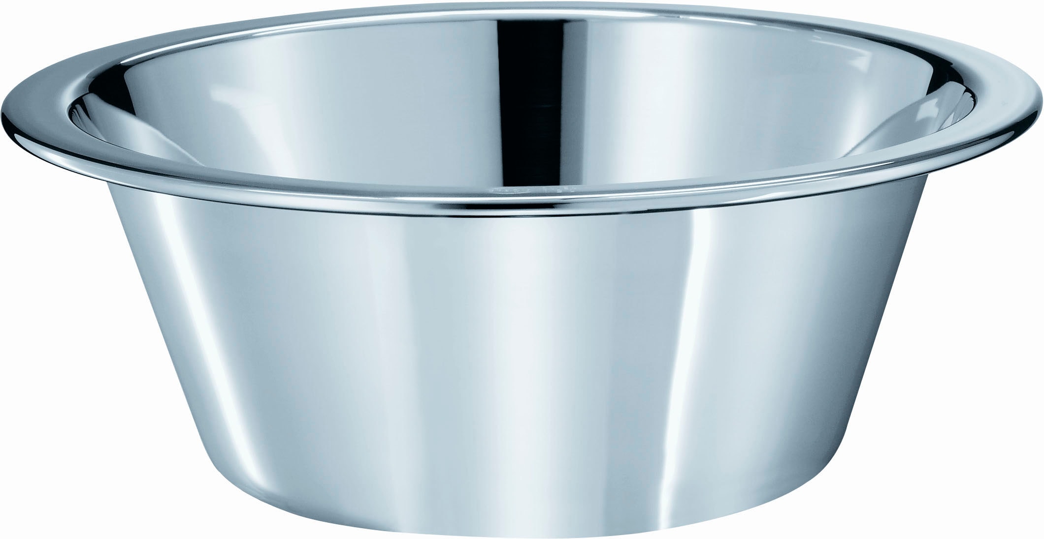 Schüssel RÖSLE, silber (silberfarben), B:35,5cm H:14,5cm T:35,5cm Ø:35cm, Edelstahl 18/10, Schüsseln, Schüssel, konisch, spülmaschinengeeignet