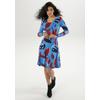 Jerseykleid ANISTON SELECTED, Damen, Gr. 40, N-Gr, bunt (blau, hellblau, rot, augergine, schwarz), Single Jersey, Obermaterial: 95% Viskose, 5% Elasthan, bedruckt, feminin, A-Linie knielang, Rundhals, Langarm, Kleider, in leichter A-Linien-Form