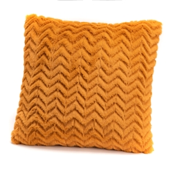 Chevron-Kissen 40x40 cm curry - Gelb Quadratisch Polyester Amadeus 40x8 cm Image