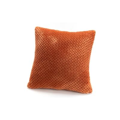 Kissen Damier Terracotta 40x40 - Braun Quadratisch Polyester Amadeus 40x8 cm