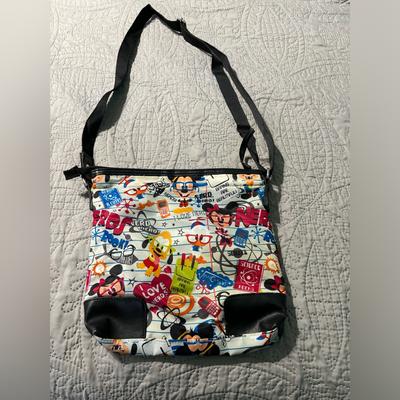 Disney Bags | Disney Parks I Love Nerds Crossbody Purse Retired Print | Color: Black/White | Size: 10” X 10” X 1”