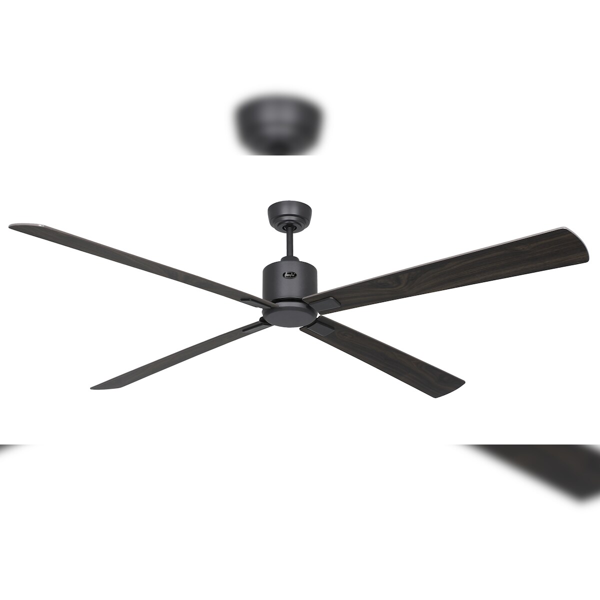 Deckenventilator mit WLAN CasaFan ECO NEO III 180 cm 952415 W Basaltgrauer Motor / Umkehrbare Walnuss- und Kirschflügel Image