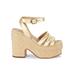 Tibby Ankle Strap Platform Sandals - Metallic - Sam Edelman Heels