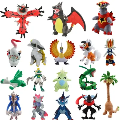 Pokemon Plush Toys Anime Figure Shiny Latias Hisuian Zorua Tyranitar Arceus Shiny Charizard X & Y