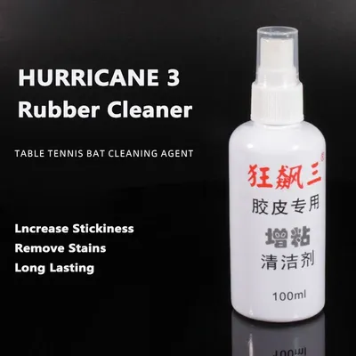HURRICANE 3 Table Tennis Rubber Adhesive Cleaning Spray Rubber Surface 100ml Table Tennis Racket
