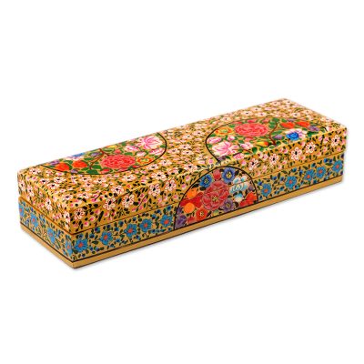 Kashmir Posies,'Rectangular Decorative Floral Trinket Box'
