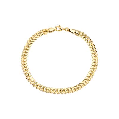 Goldarmband FIRETTI "Schmuck Geschenk Gold 375 Armschmuck Armkette Goldarmband Fischgrät" Gr. 18,5, gold (gelbgoldfarben), Armbänder, Damen, 18,5, Gelbgold 375
