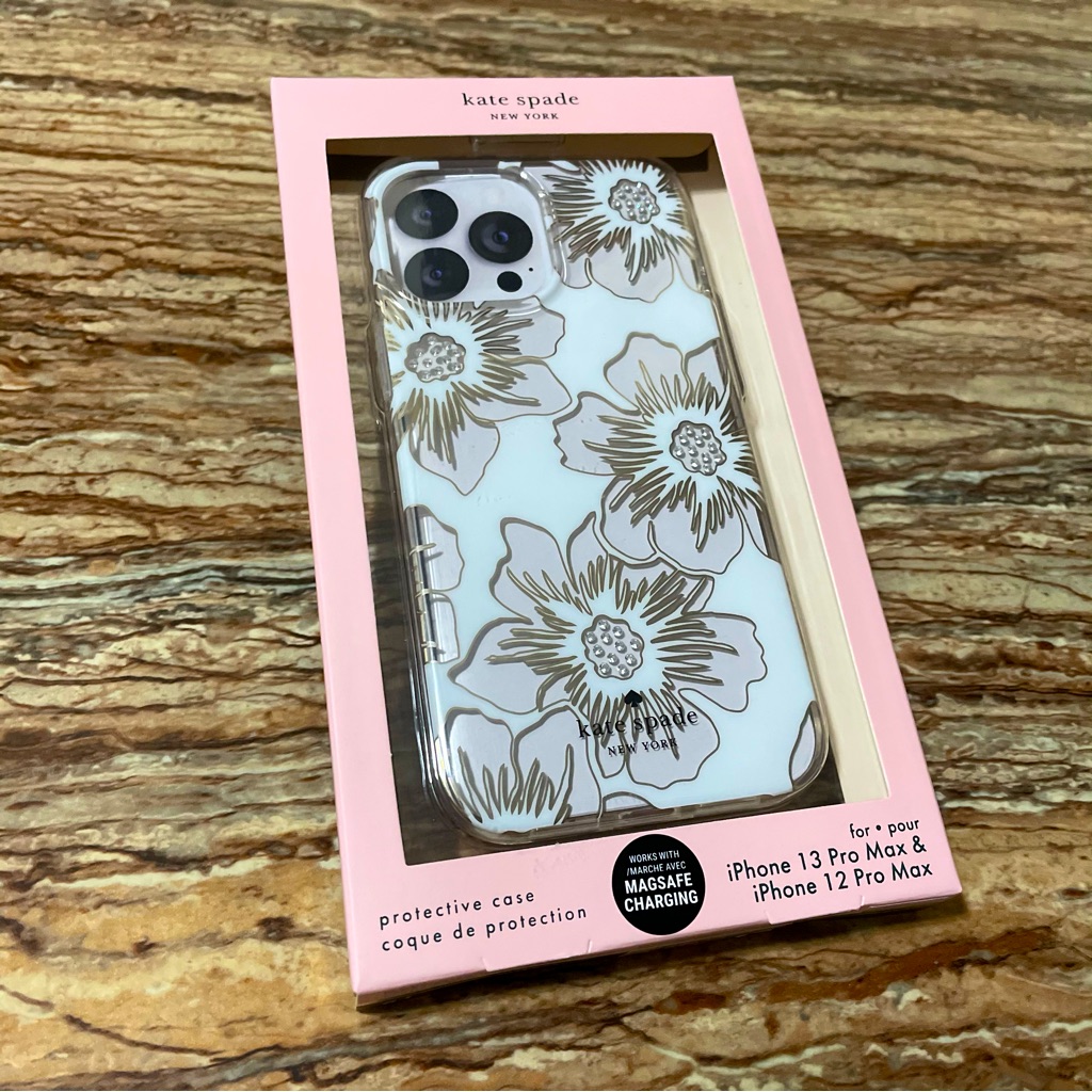 Kate Spade Cell Phones & Accessories | Kate Spade Floral Phonecase Iphone 12 Pro Max Phone Case / 13 Pro Max Phone Case | Color: Tan/White | Size: 12 Pro Max