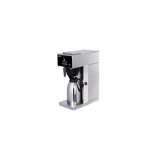 Kaffeemaschine inkl. 2 Liter Thermoskanne | HxBxT 53x20,5x40,5cm | Edelstahl + CHEFGASTRO Geschirrtuch