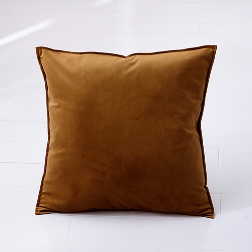 Dekorative Wurfkissen, 1 Stück, luxuriöser Samt, einfarbig, Kissenbezug, Wohnzimmer, Schlafzimmer, Sofa, Kissenbezug, Outdoor-Kissen für Sofa, Couch, Bett, Stuhl, Rosa, Blau, Salbeigrün, Lila Image