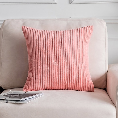 nordischer einfarbiger Cord-Kissenbezug fürs Büro, weiches Kissen ohne Kern, Heim-Wohnzimmer-Sofa-Dekor, grün, orange, rosa, blau