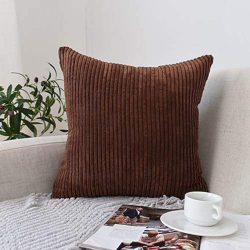 nordischer einfarbiger Cord-Kissenbezug fürs Büro, weiches Kissen ohne Kern, Heim-Wohnzimmer-Sofa-Dekor, grün, orange, rosa, blau